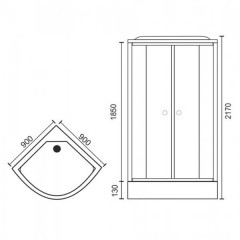 Душевая кабина Royal Bath RB90HK7-WT-CH