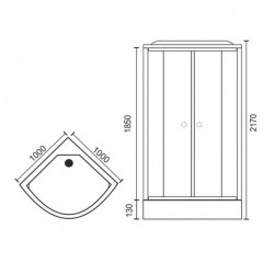 Душевая кабина Royal Bath RB100HK7-WT-CH