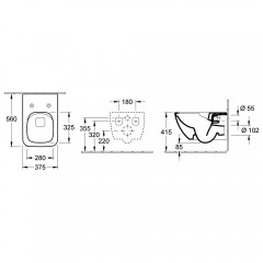 Унитаз подвесной Villeroy & Boch Venticello 4611RSR1 DirectFlush