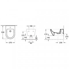 Биде подвесное Villeroy & Boch Omnia Architectura 54840001