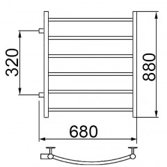 Полотенцесушитель водяной Ника ЛД/БП 80x50x32