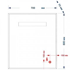 Зеркало Misty Лика 70 П-Лик03070-Св