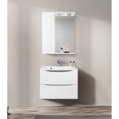 Зеркальный шкаф BelBagno Marino 60 bianco lucido MARINO-SPC-600/750-1A-BL-P-L