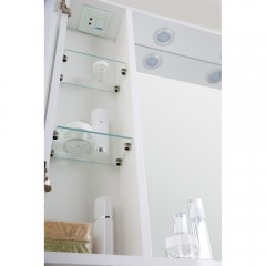 Зеркальный шкаф BelBagno Marino 60 bianco lucido MARINO-SPC-600/750-1A-BL-P-L