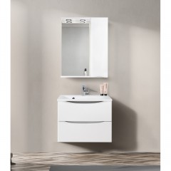 Зеркальный шкаф BelBagno Marino 60 bianco lucido MARINO-SPC-600/750-1A-BL-P-R