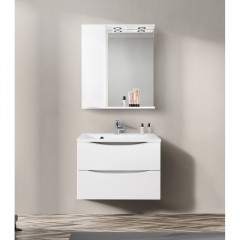 Зеркальный шкаф BelBagno Marino 70 bianco lucido MARINO-SPC-700/750-1A-BL-P-L