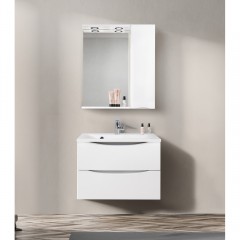 Зеркальный шкаф BelBagno Marino 70 bianco lucido MARINO-SPC-700/750-1A-BL-P-R