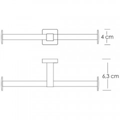 Бумагодержатель двойной WasserKRAFT Lippe K-6596D