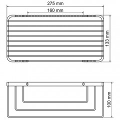 Полка металлическая WasserKRAFT K-711WHITE