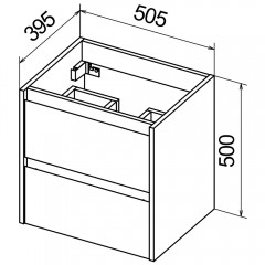 Тумба с раковиной BelBagno Kraft 39-500 rovere tabacco