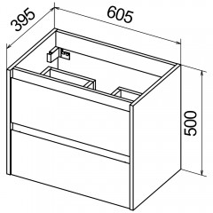 Тумба под раковину BelBagno Kraft 39-600 bianco opaco KRAFT-39-600/390-2C-SO-BO