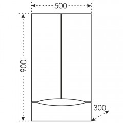 Шкаф подвесной СаНта Сатурн 50x90 700229