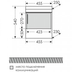 Тумба с раковиной СаНта Дублин 45