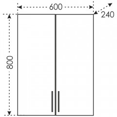 Шкаф подвесной СаНта Дублин 60x80 423001
