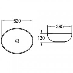 Раковина накладная SantiLine SL-1020