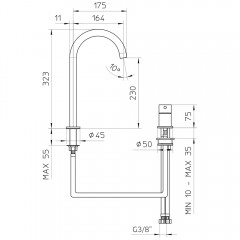 Смеситель для раковины Palazzani Digit 10310250