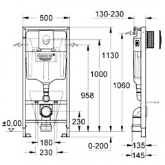 Инсталляция Grohe Rapid SL 38721001 + унитаз OWL Eld Cirkel-H OWLT190101 безободковый с сиденьем