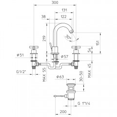 Смеситель для раковины Palazzani Formula 62304038