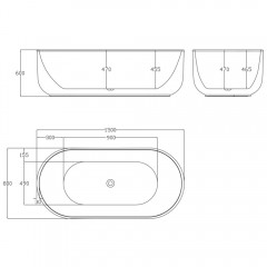 Ванна акриловая BelBagno BB401-1500-800