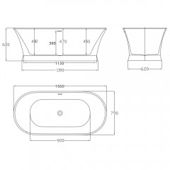 Ванна акриловая BelBagno BB402-1500-790