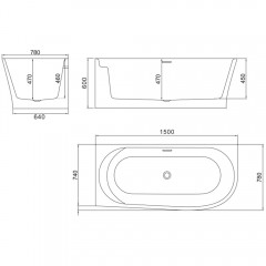 Ванна акриловая BelBagno BB410-1500-780-L