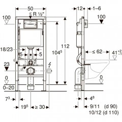 Инсталляция Geberit Duofix 458.128.21.1 + унитаз Meer MR-2100 безободковый с сиденьем