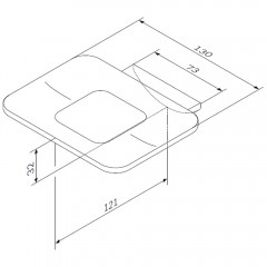 Мыльница стеклянная настенная Am.Pm Inspire V2.0 A50A34200