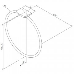 Полотенцедержатель-кольцо Am.Pm Inspire V2.0 A50A34400