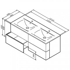 Тумба под раковину Am.Pm Spirit V2.0 120 M70AFHD1202WG