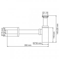 Сифон WasserKRAFT Abens A169