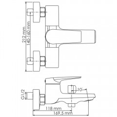 Смеситель для ванны WasserKRAFT Glan 6601