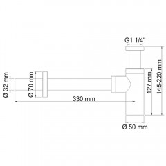 Сифон WasserKRAFT Glan A171