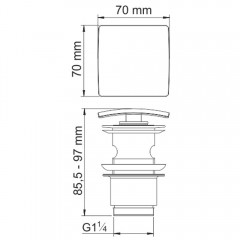 Донный клапан WasserKRAFT Sauer A168