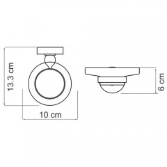 Мыльница стеклянная WasserKRAFT Aland K-8529