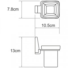 Стакан WasserKRAFT Lopau K-6028