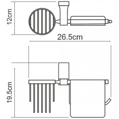 Держатель туалетной бумаги и освежителя WasserKRAFT Lopau K-6059