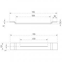 Полочка для ванны Abber AB-P060