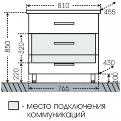 Комплект мебели СаНта Виктория new 80 напольный