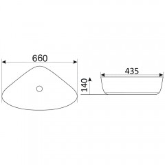 Раковина накладная CeramaLux 9062