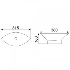 Раковина накладная CeramaLux TR4048