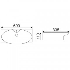 Раковина CeramaLux STR4282A