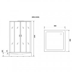 Душевая кабина Niagara Premium NG-6001GQ