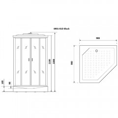 Душевая кабина Niagara Premium NG-6901D-black
