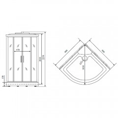 Душевая кабина Timo Standart T-6609 Black