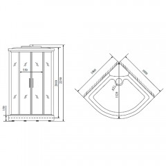 Душевая кабина Timo Standart T-6601 Black