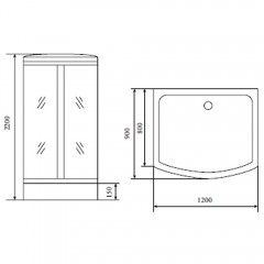 Душевая кабина Timo Standart T-6615 Silver