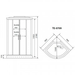 Душевая кабина Timo eco TE-0709 P