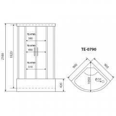 Душевая кабина Timo eco TE-0790 P