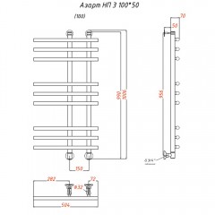 Полотенцесушитель Тругор Азарт НП 3 100х50