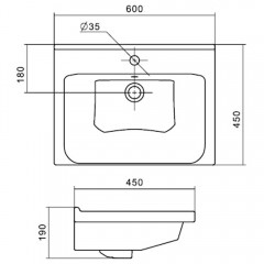 Тумба с раковиной ASB-Mebel Бари 60-2.2